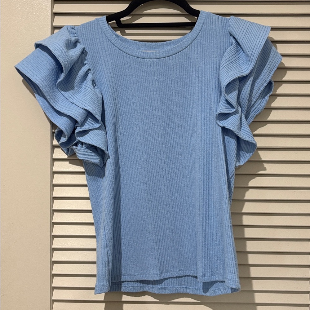 Zara Light Blue Knit Top